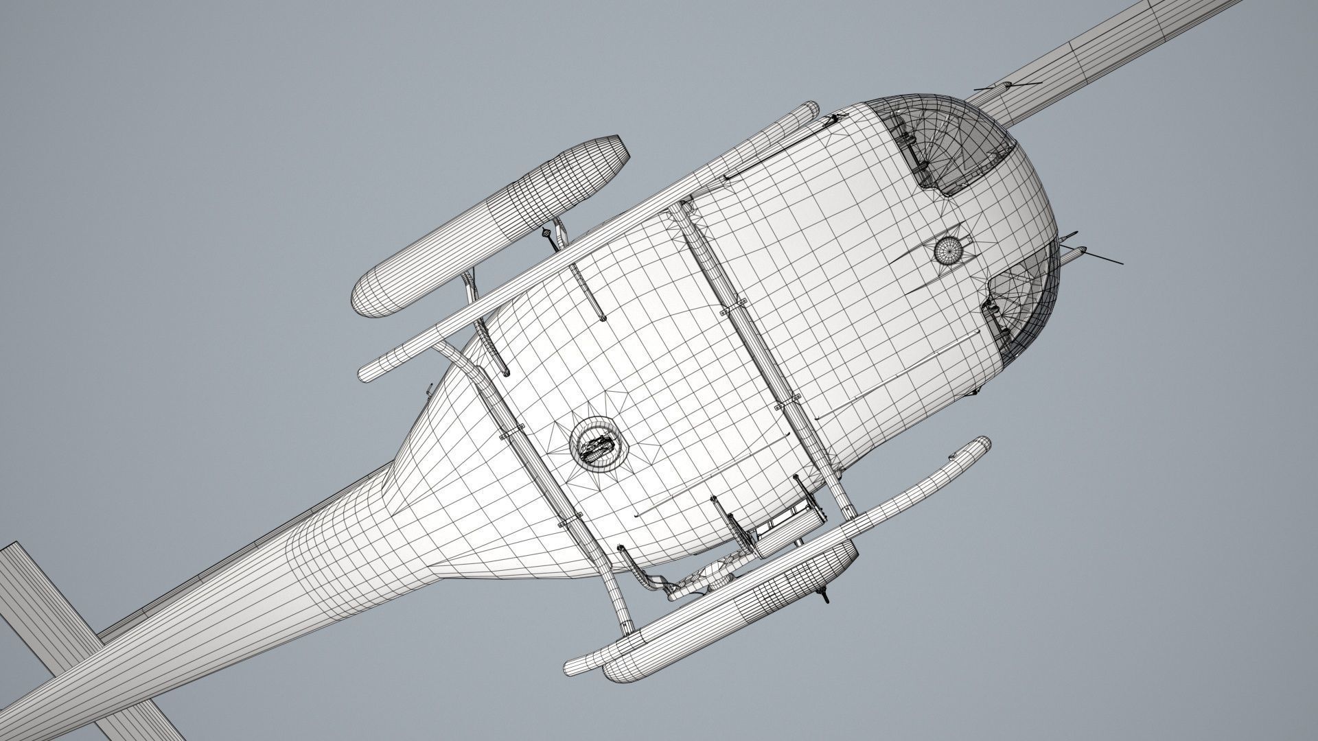 Bell UH-1B JGSDF 2 Static Low-poly 3D model_40