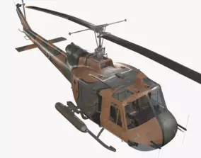 Japan Ground Self-Defense Force UH-1J free 3D model | CGTrader