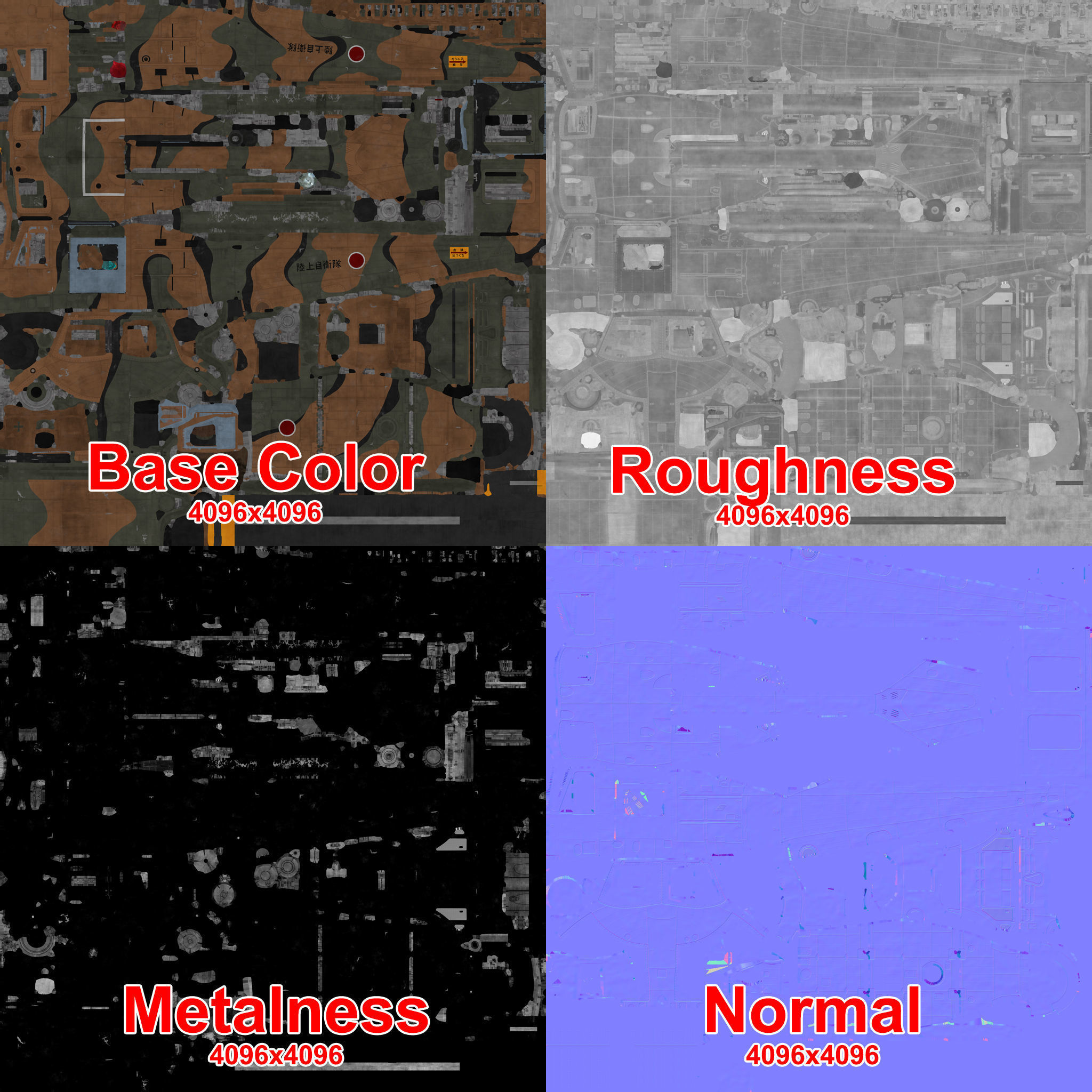 Bell UH-1B JGSDF 2 Static Low-poly 3D model_47