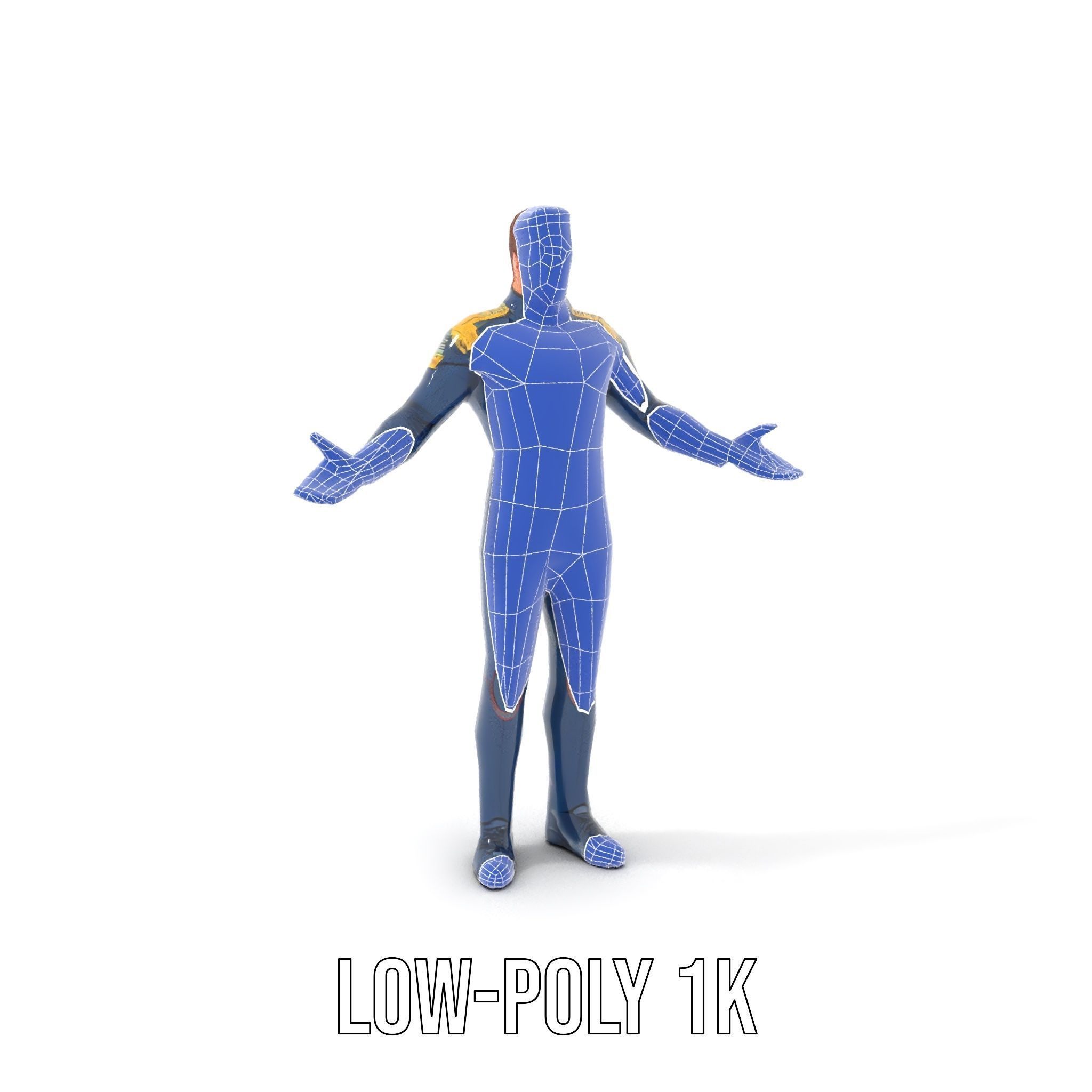 SciFi Officer Rigged and Animated Character Model Low-poly 3D model_19