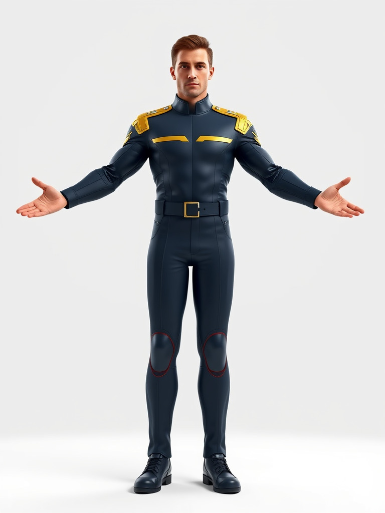 SciFi Officer Rigged and Animated Character Model Low-poly 3D model_2