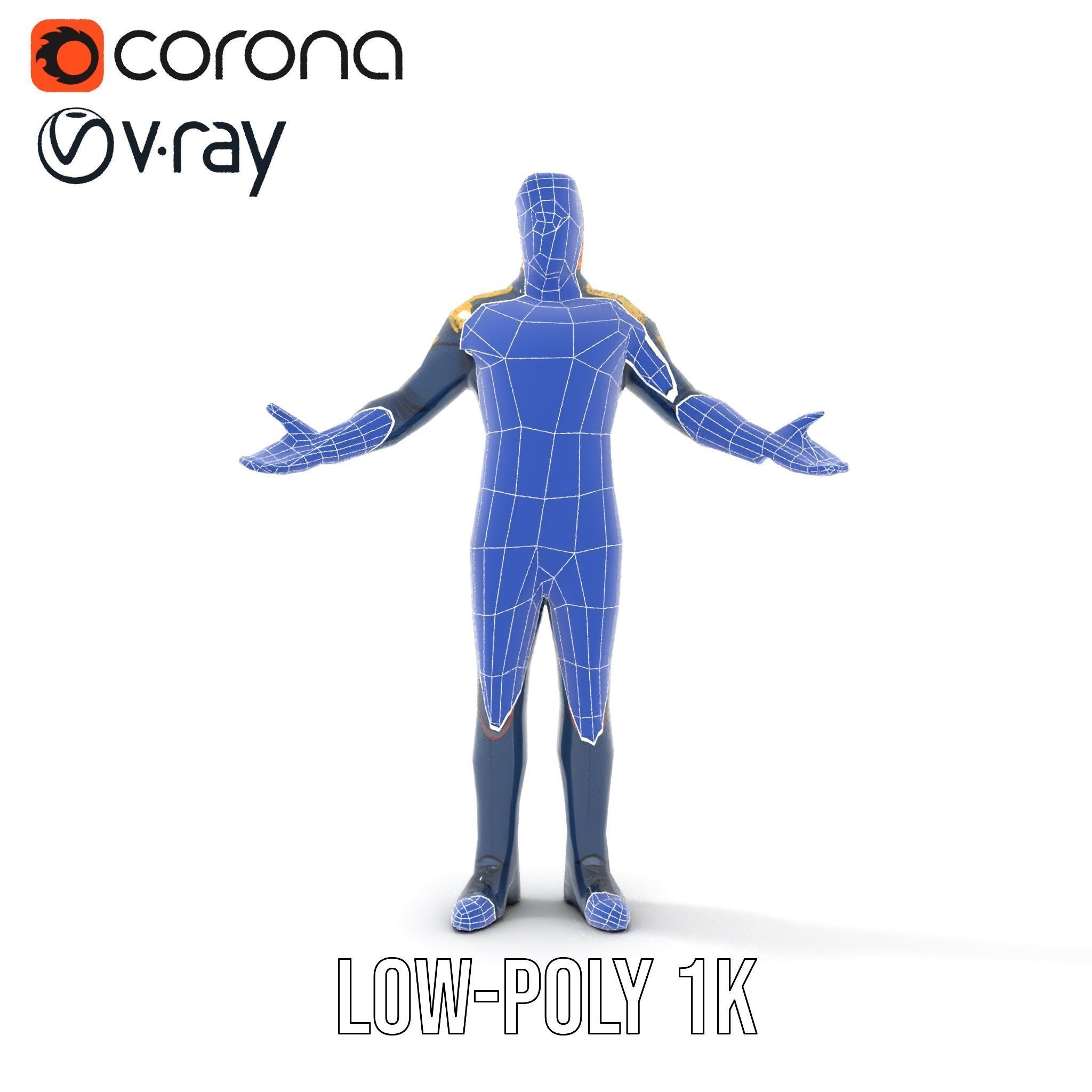 SciFi Officer Rigged and Animated Character Model Low-poly 3D model_28