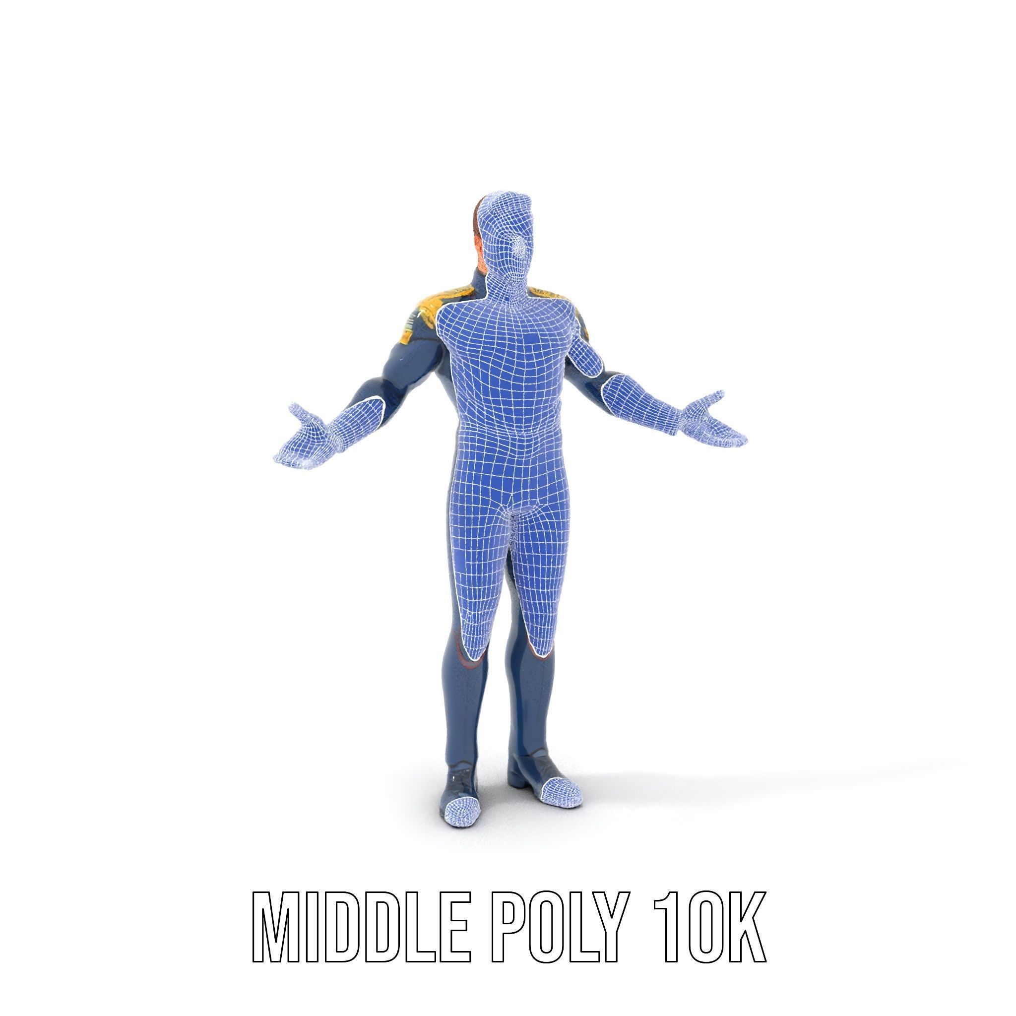 SciFi Officer Rigged and Animated Character Model Low-poly 3D model_35