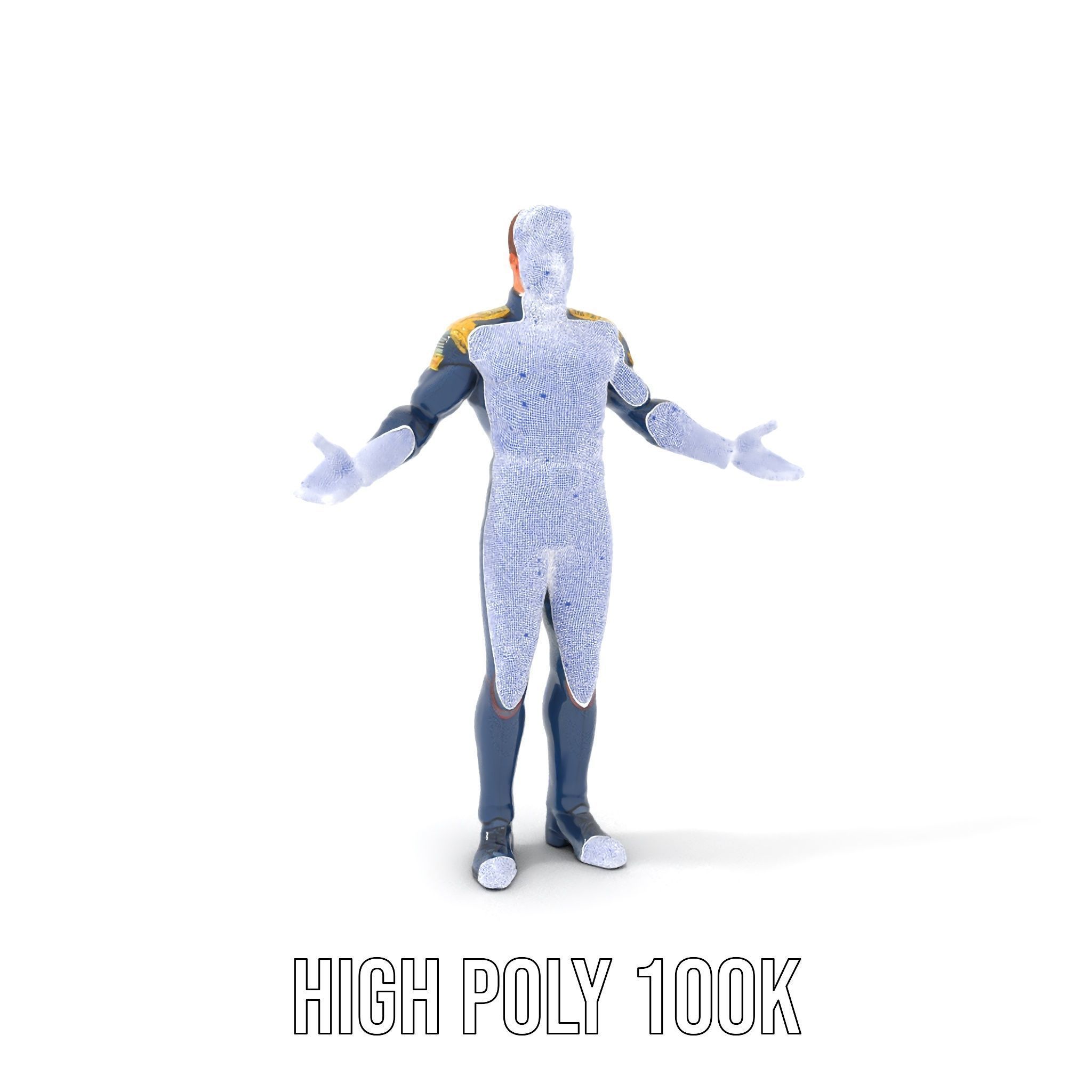 SciFi Officer Rigged and Animated Character Model Low-poly 3D model_4