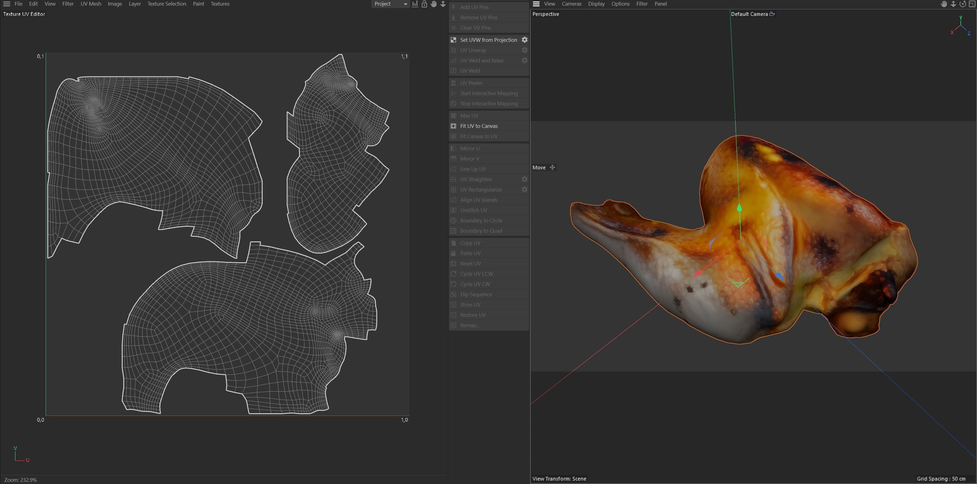 Chicken wings fried Low-poly 3D model_6