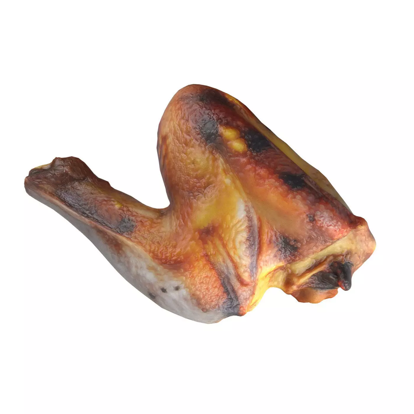 Chicken wings fried Low-poly 3D model_0
