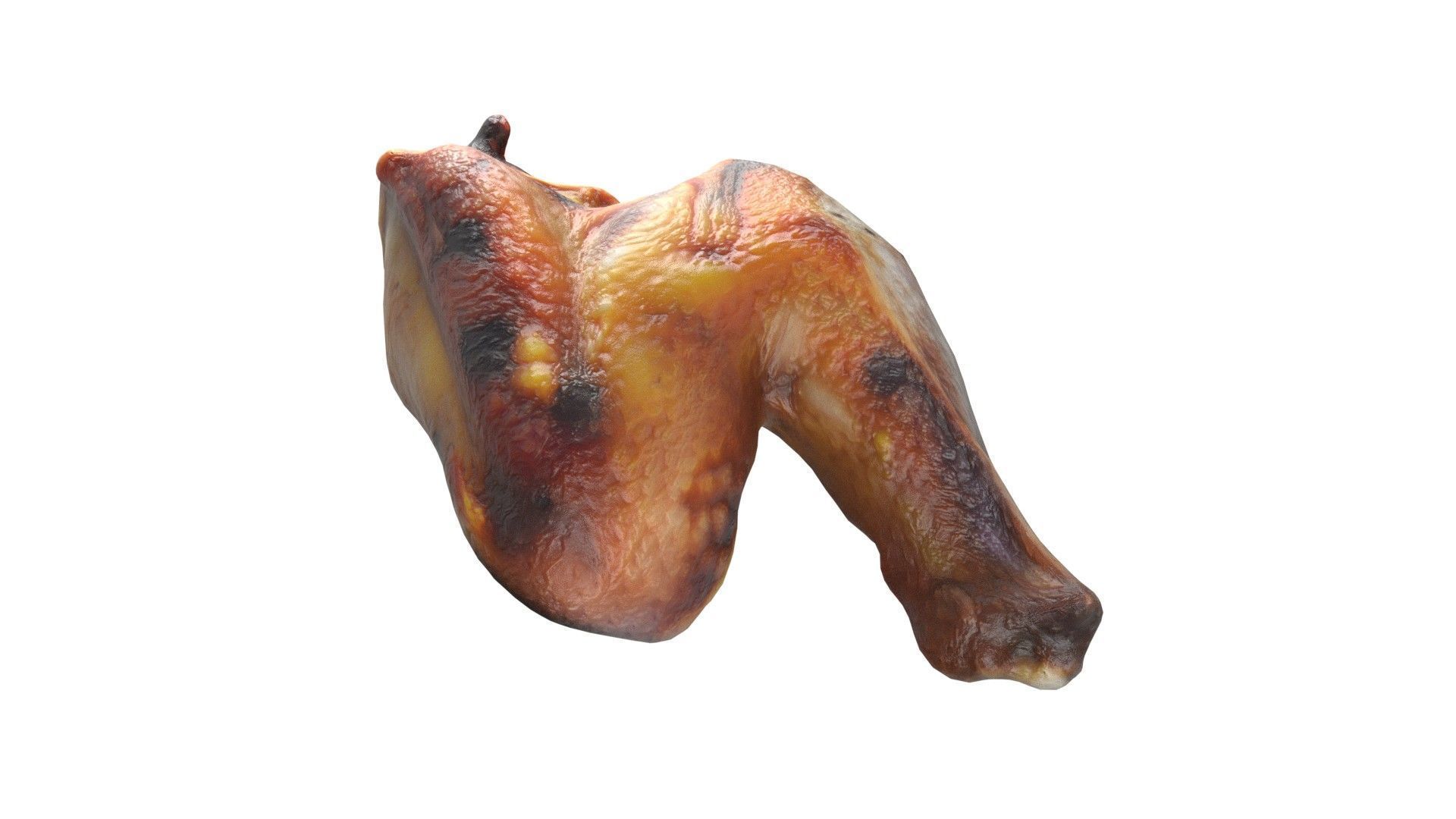 Chicken wings fried Low-poly 3D model_1