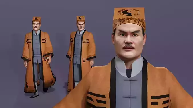 Realistic Taoist Exorcist Character Zombie Hunter Hong Kong