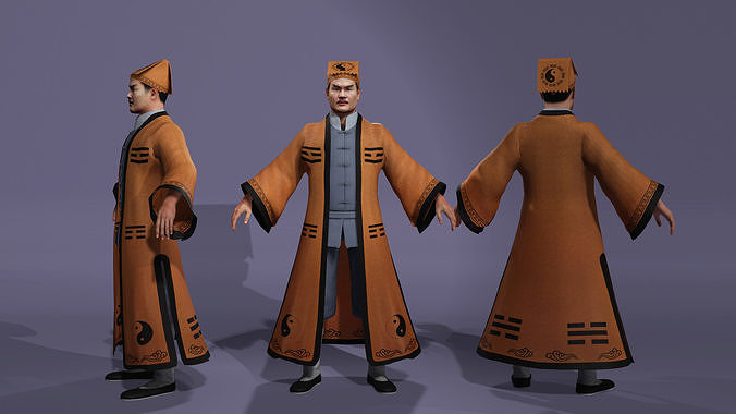 Ancient Chinese Taoist exorcist Hong Kong 3D model