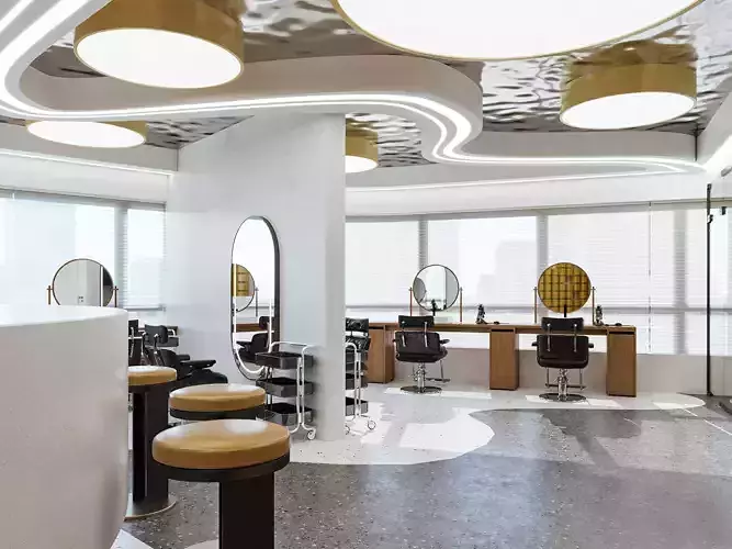 modern hair salon interior