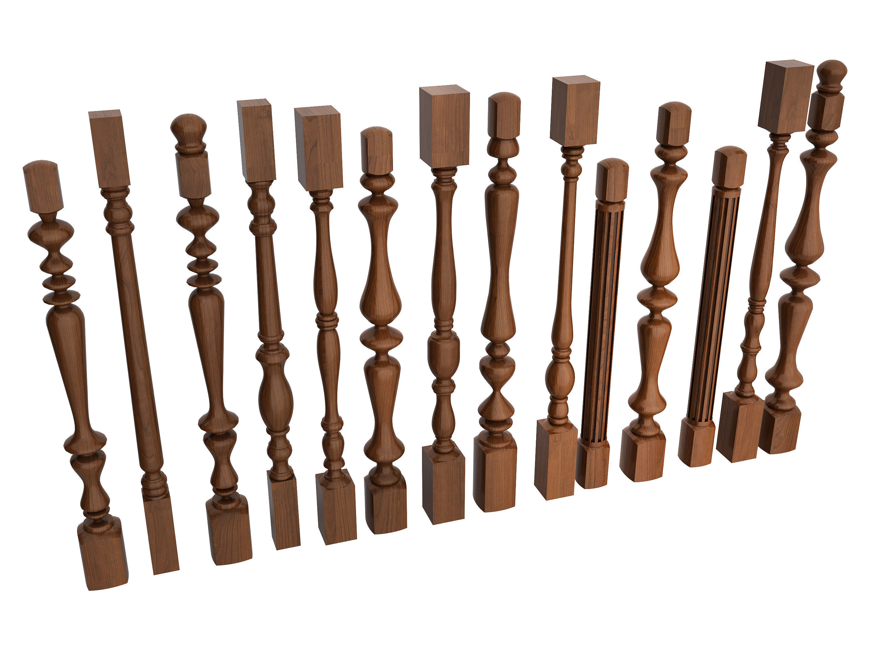 guardrail Low-poly 3D model_4