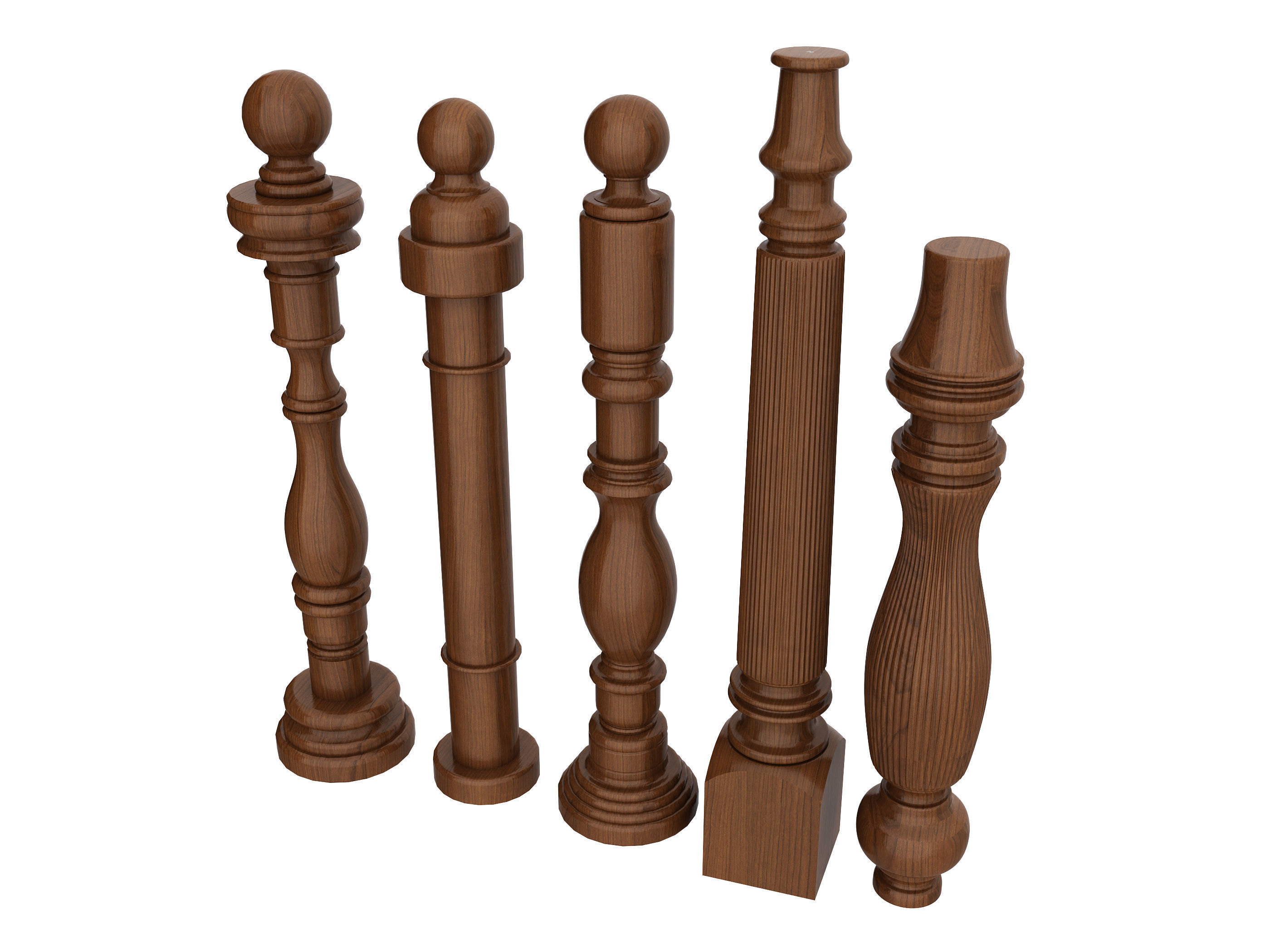 guardrail Low-poly 3D model_1