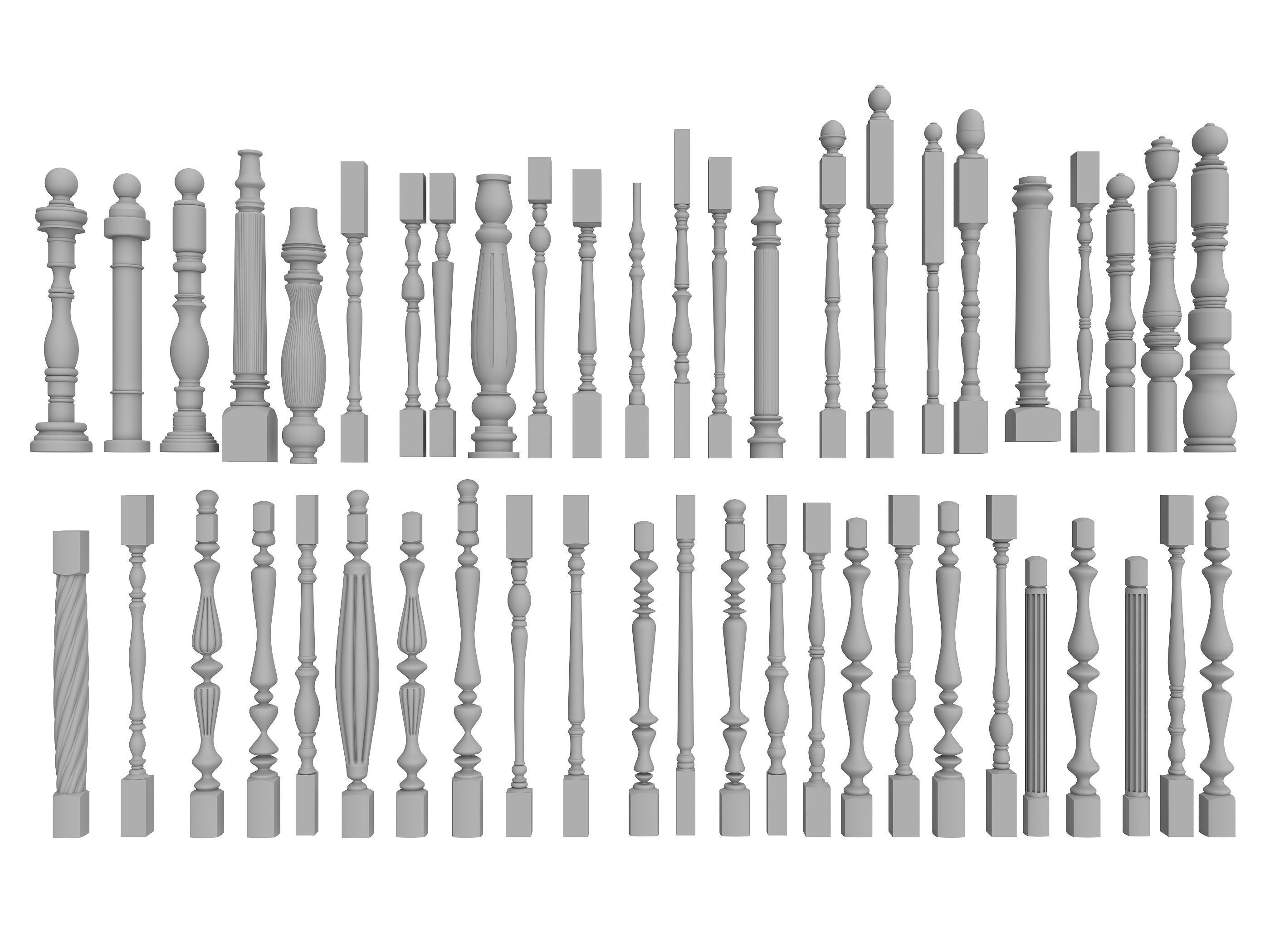 guardrail Low-poly 3D model_6