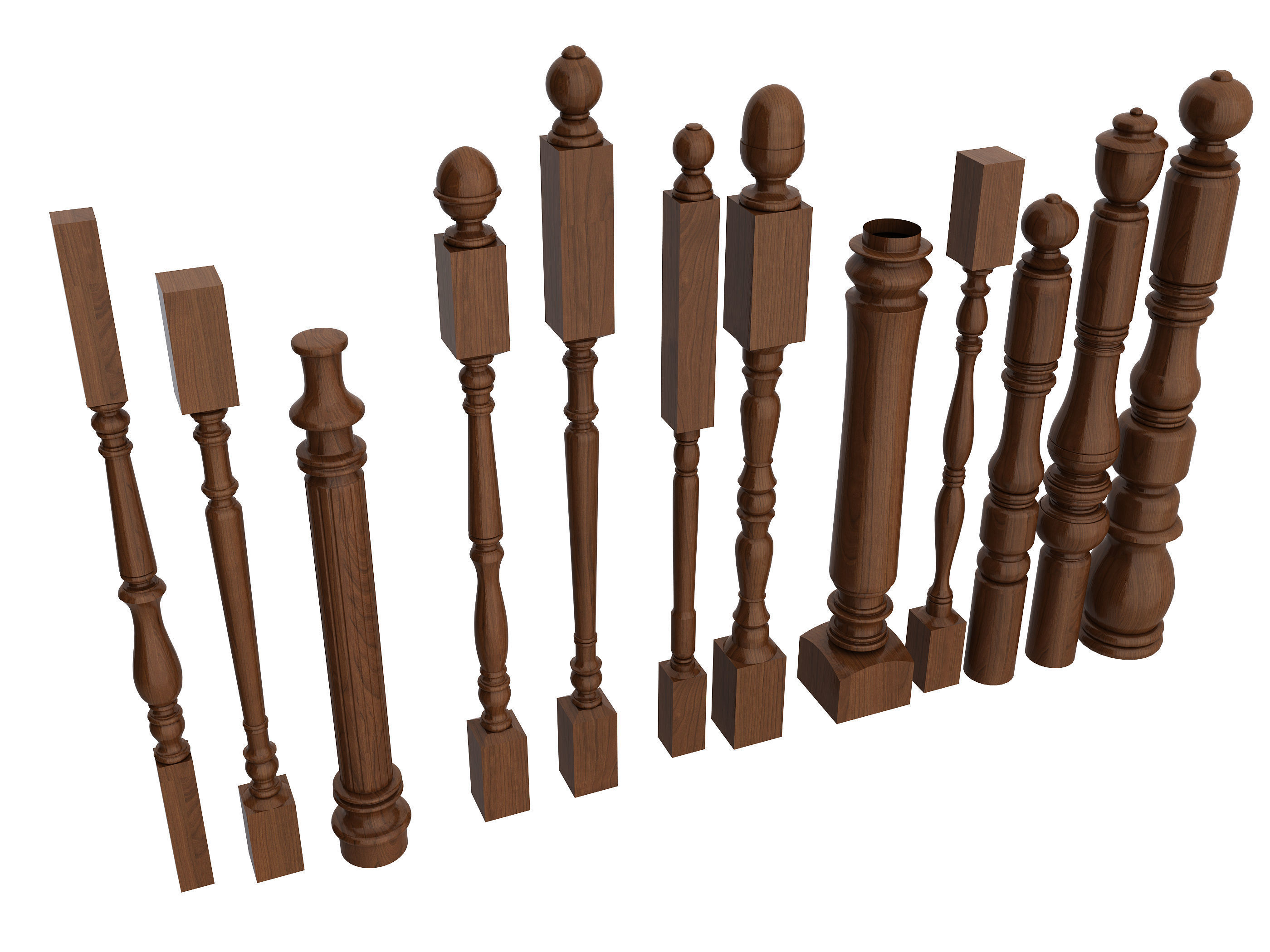 guardrail Low-poly 3D model_3