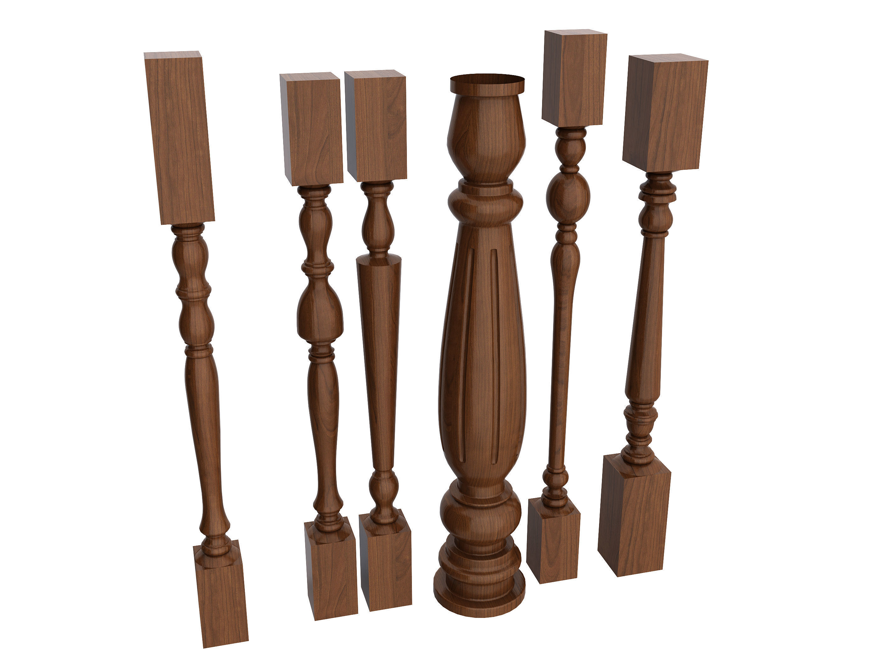 guardrail Low-poly 3D model_2