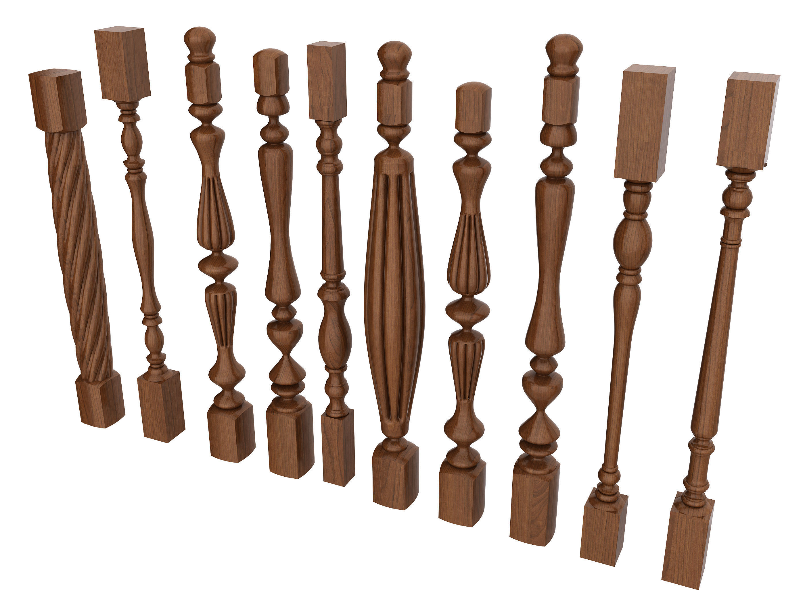 guardrail Low-poly 3D model_5