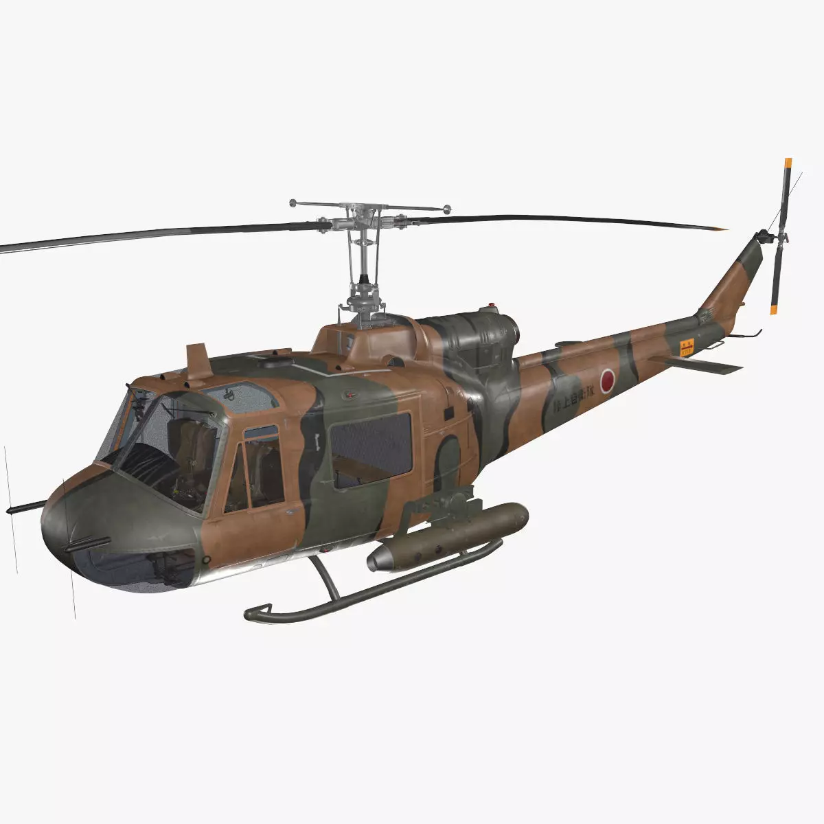 Bell UH-1B JGSDF 2 Complex Animation Low-poly 3D model_0