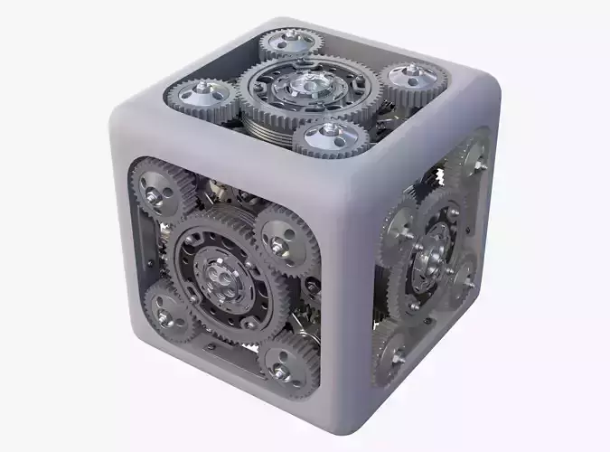 Mechanical Gear Cube M1 3D model