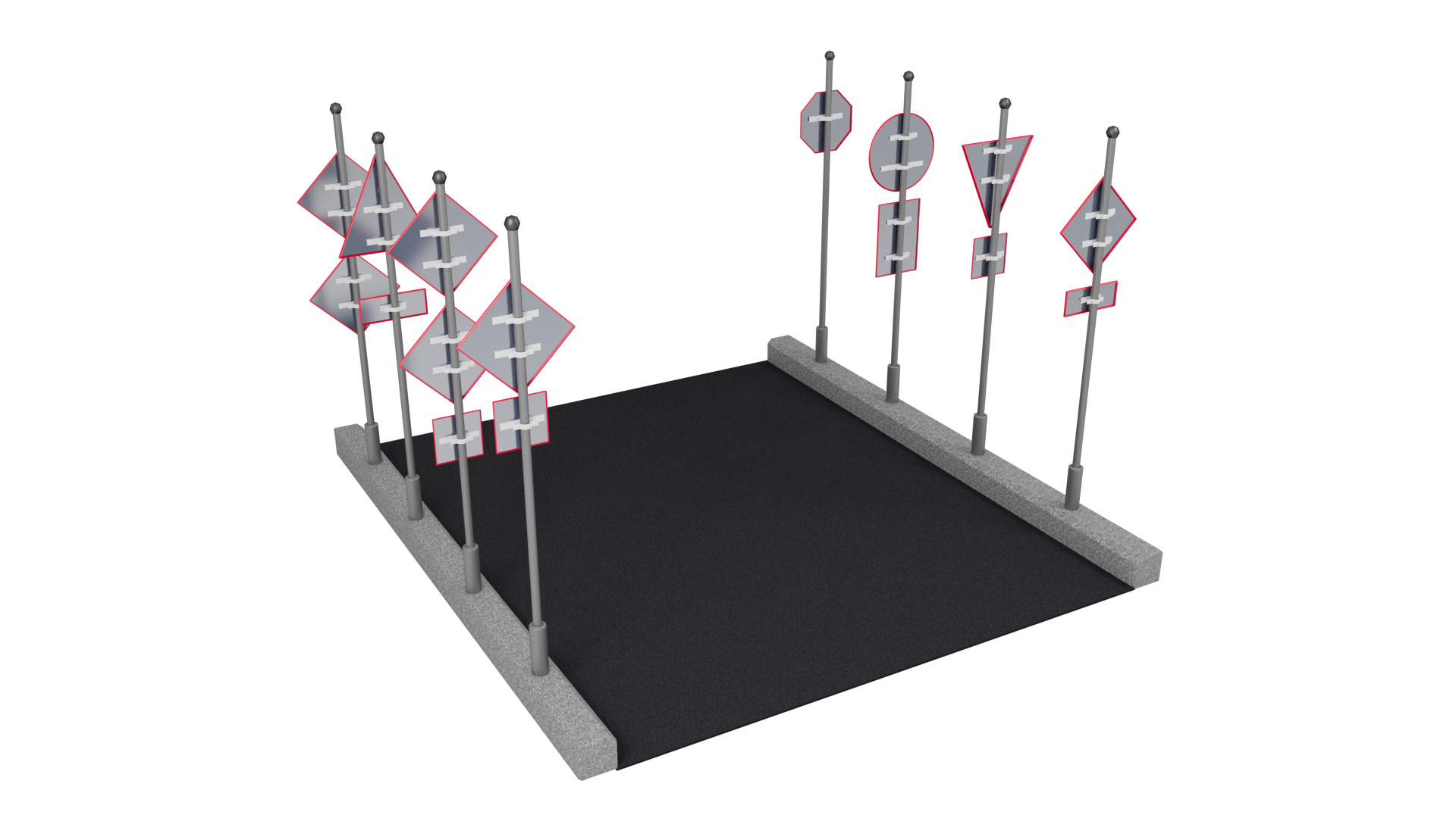 Road signs 3D model_9