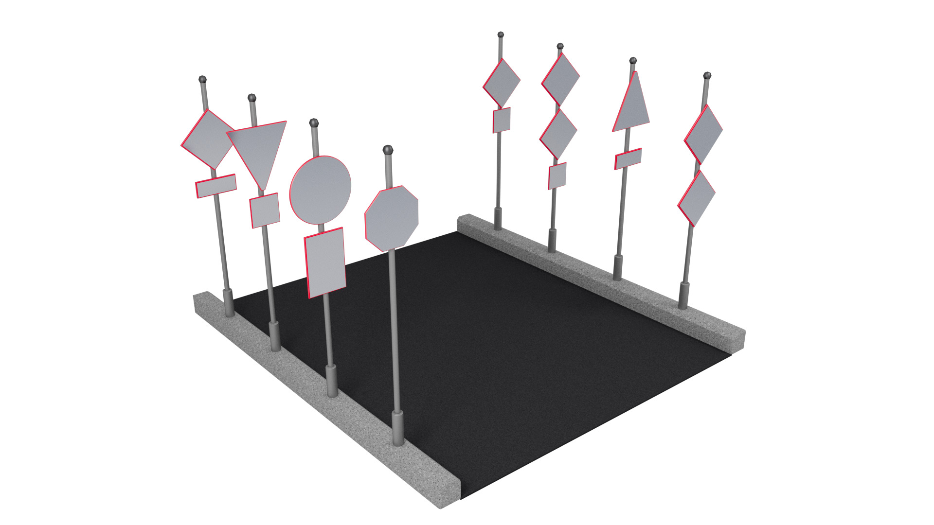 Road signs 3D model_17