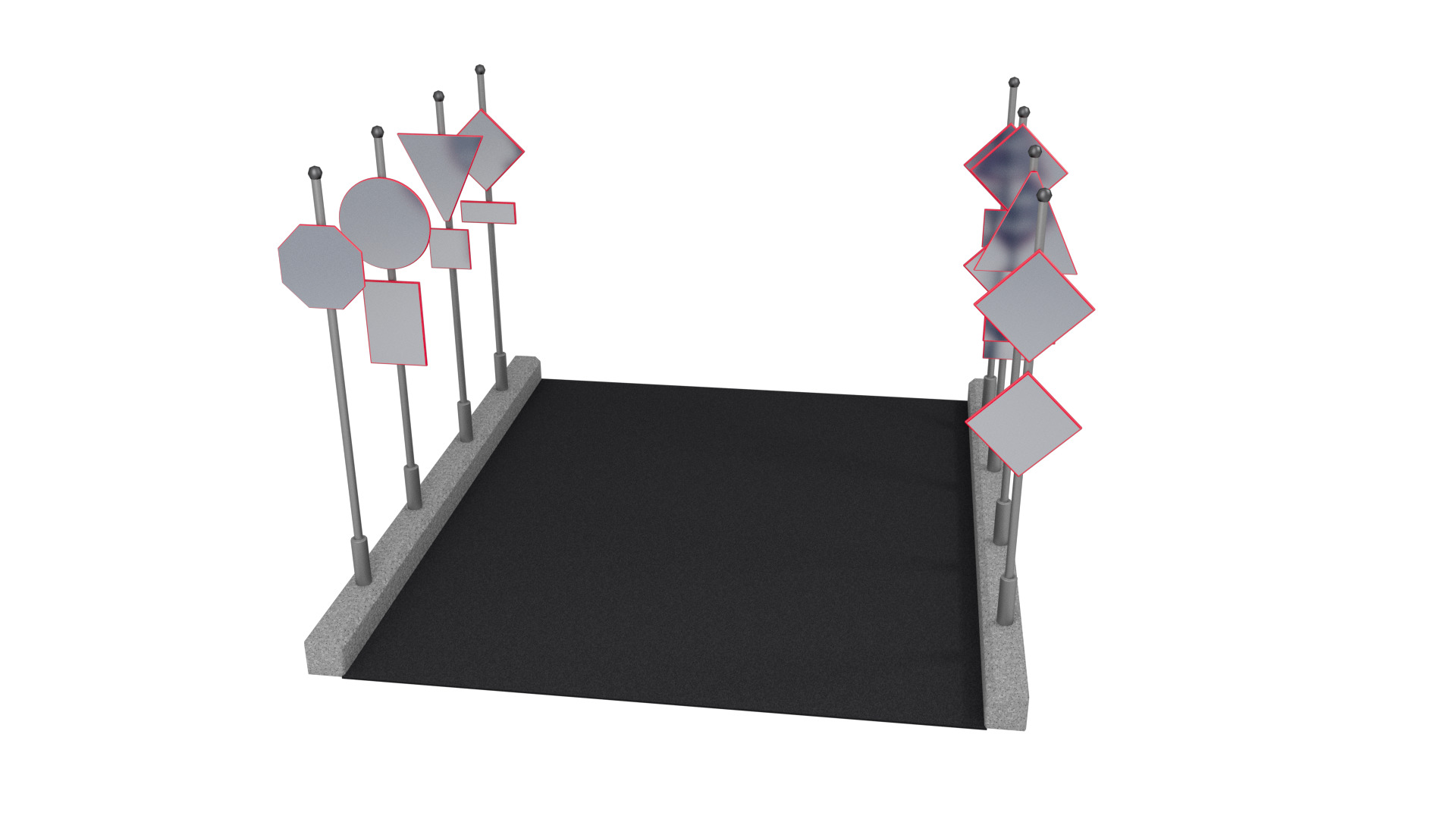 Road signs 3D model_3