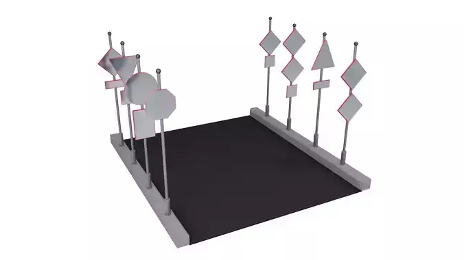 Road signs 3D model