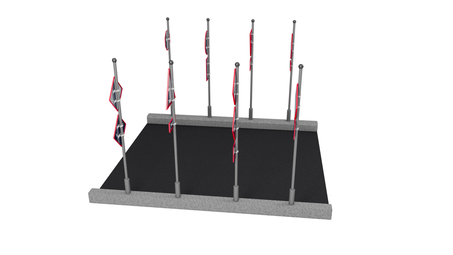 Road signs 3D model_7