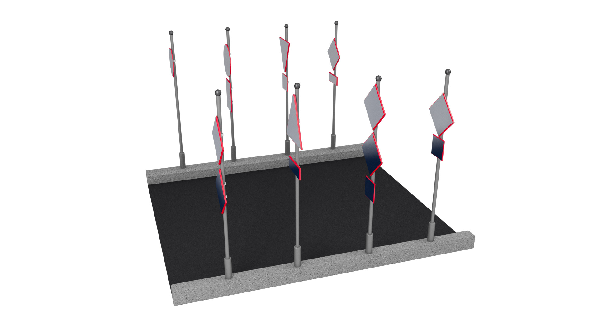 Road signs 3D model_6