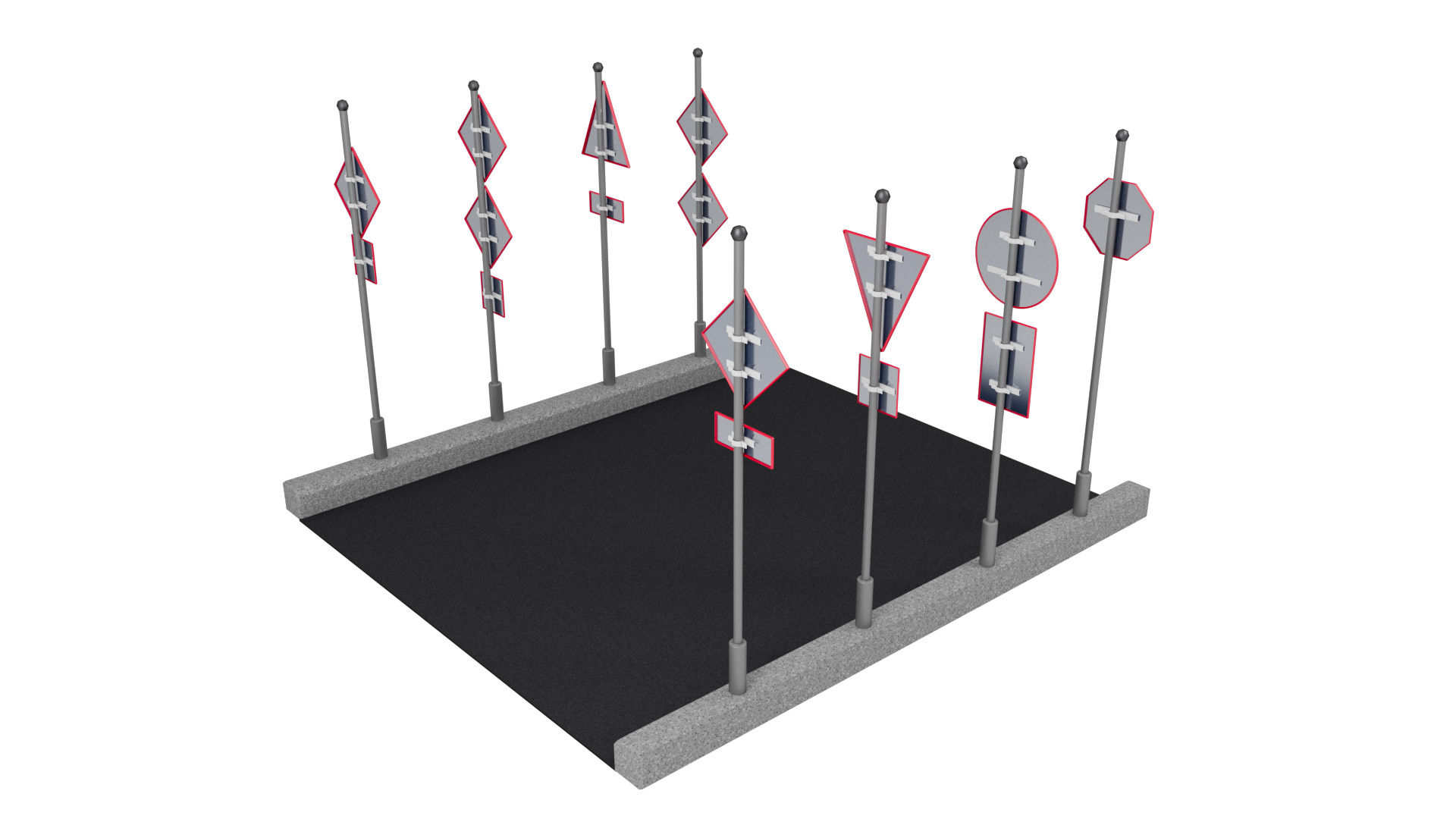 Road signs 3D model_12
