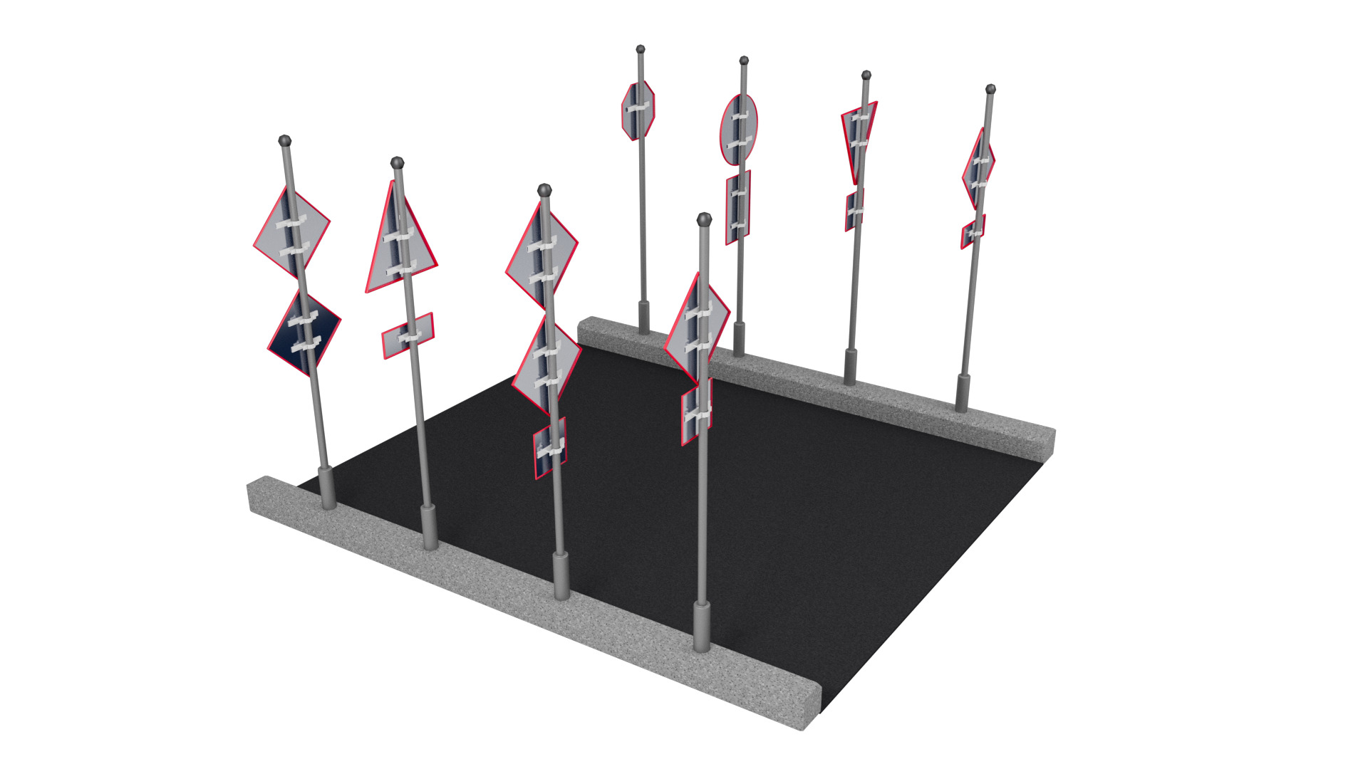 Road signs 3D model_8