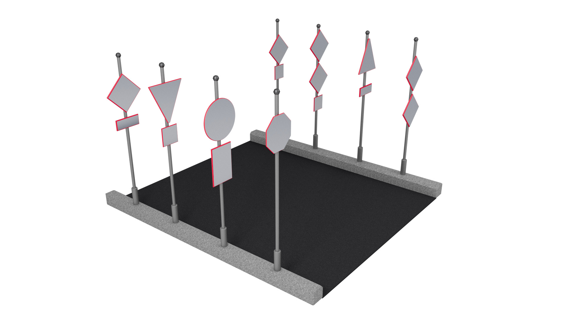 Road signs 3D model_16