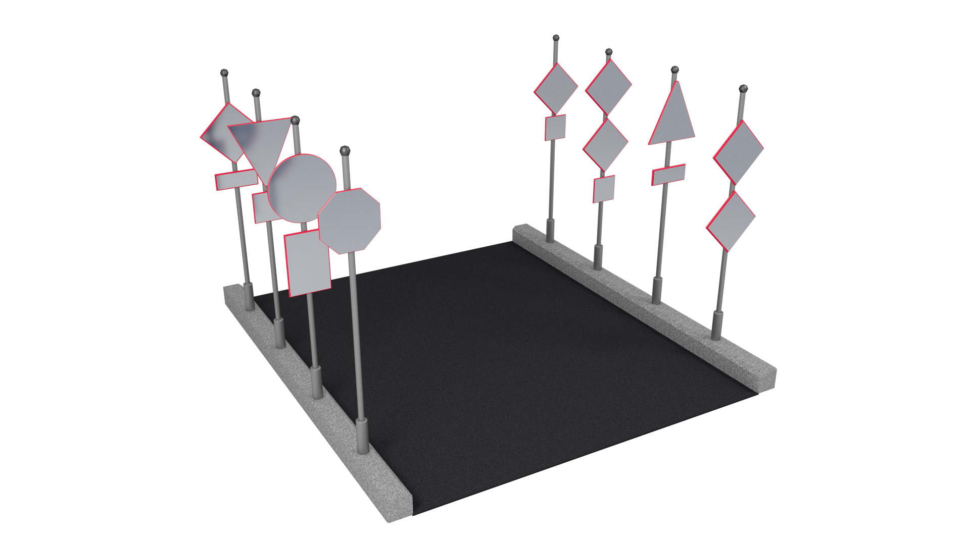 Road signs 3D model_19