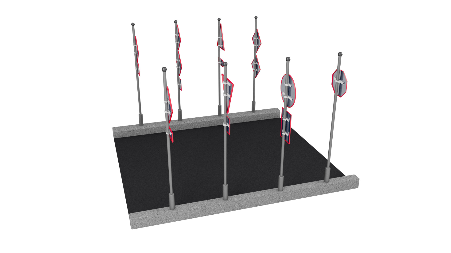 Road signs 3D model_13