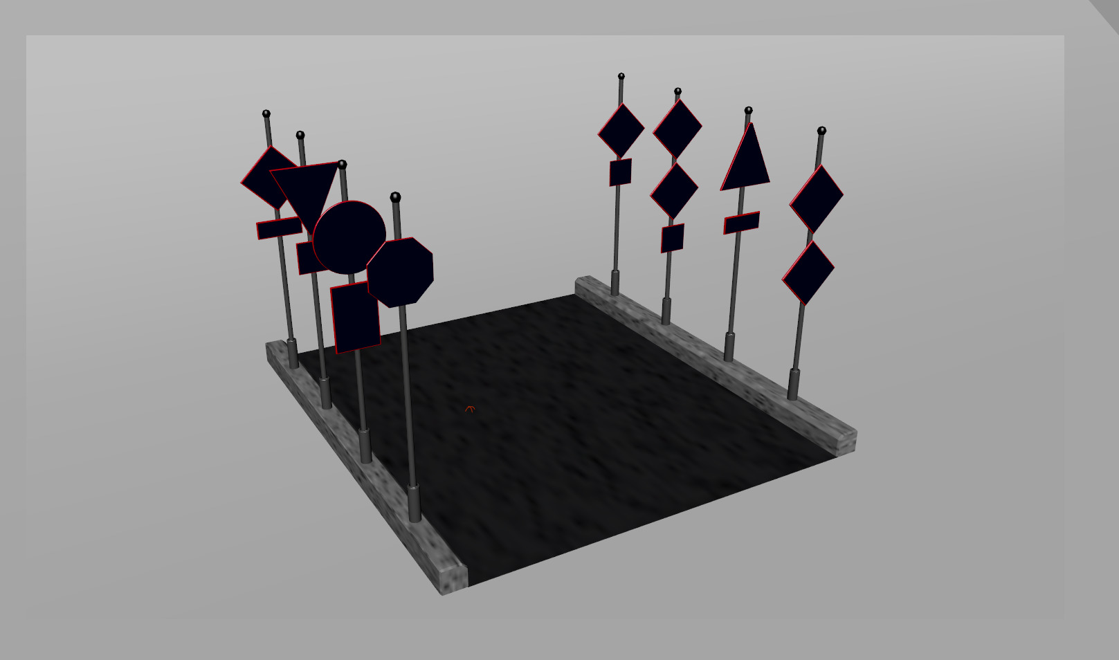 Road signs 3D model_21