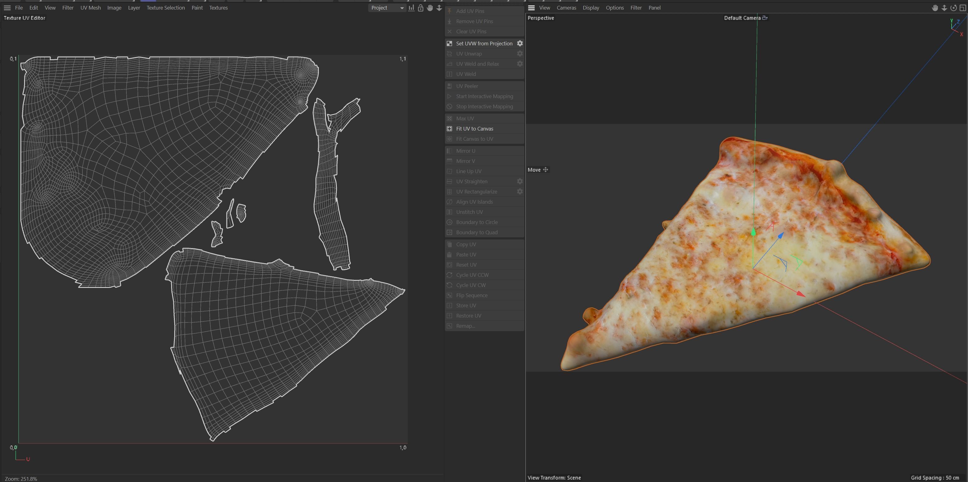 Pizza  slice 1 Low-poly 3D model_6