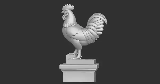 Rooster Statue 2 3D print model
