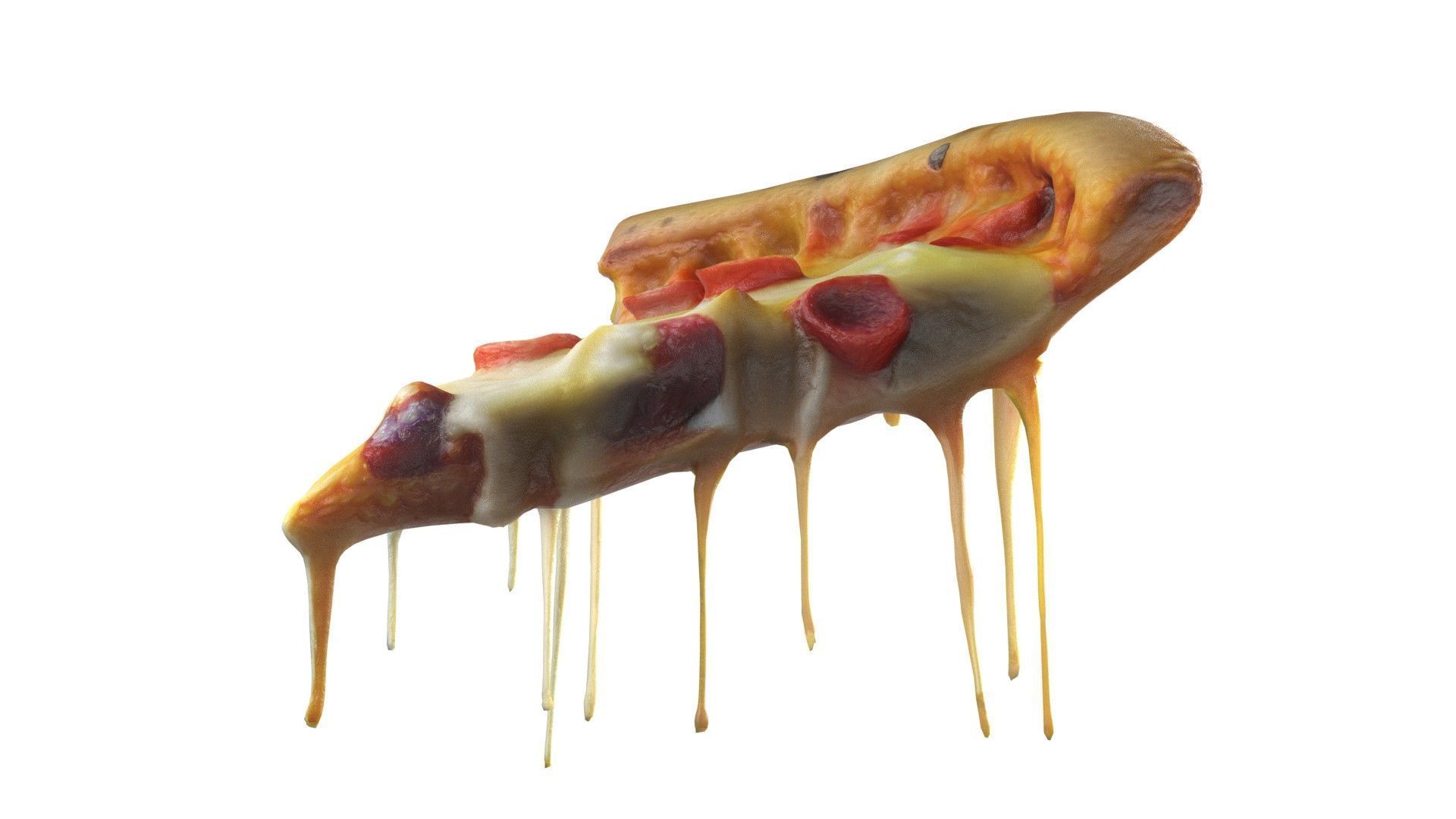 Pizza  slice 3  Low-poly 3D model_5