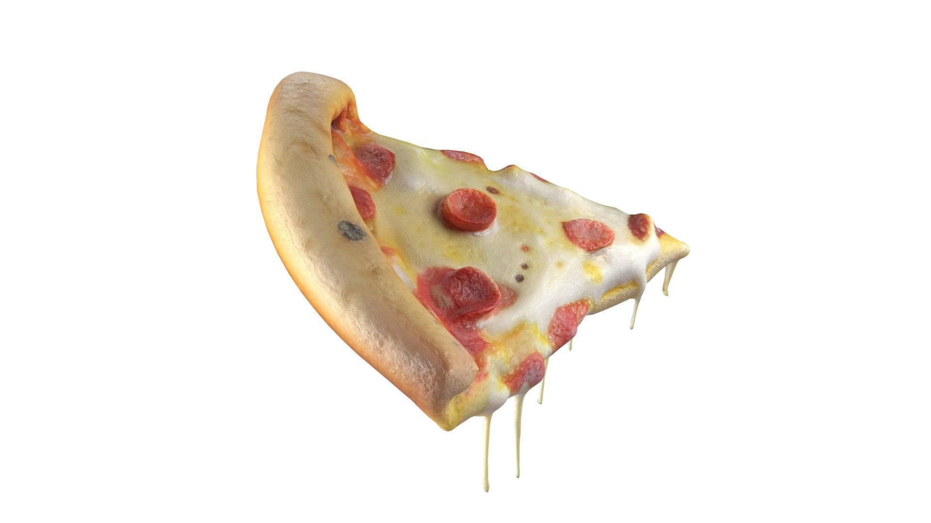 Pizza  slice 3  Low-poly 3D model_3