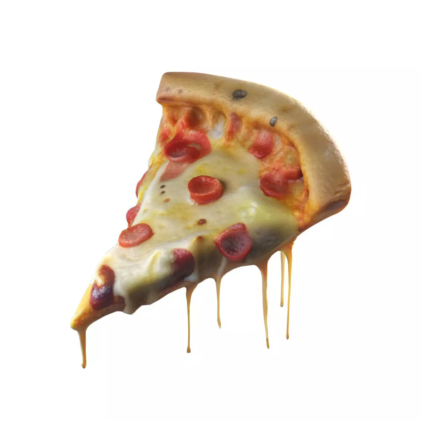 Pizza  slice 3  Low-poly 3D model_0