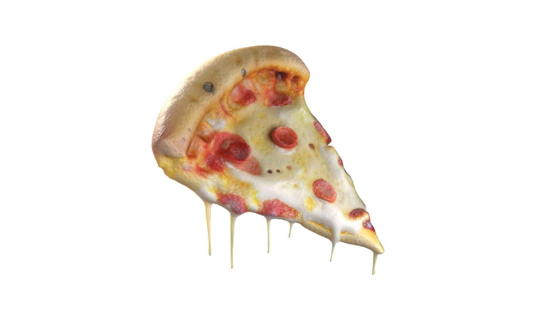 Pizza  slice 3  Low-poly 3D model_2