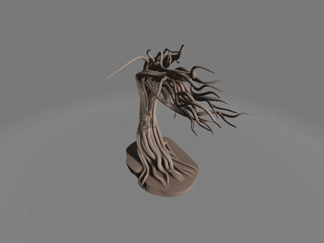Wind Swept Tree Sculpture 3D print model_2