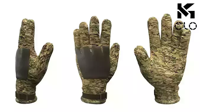 Army Military Tactical Combat Glove clo3d