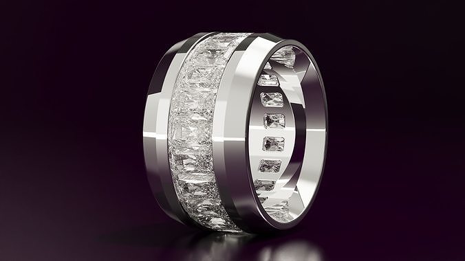 channel set radiant eternity band N12 54EU size 3D print model