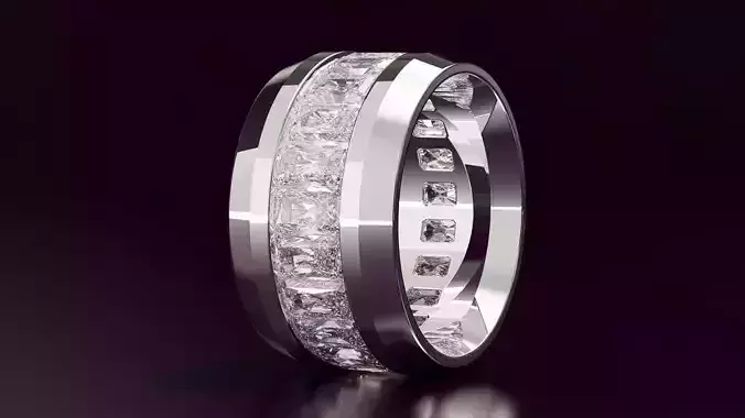 channel set radiant eternity band N12 54EU size