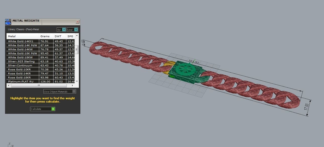 Mens Bracelet Broadside cuban link chain 3D print model_5