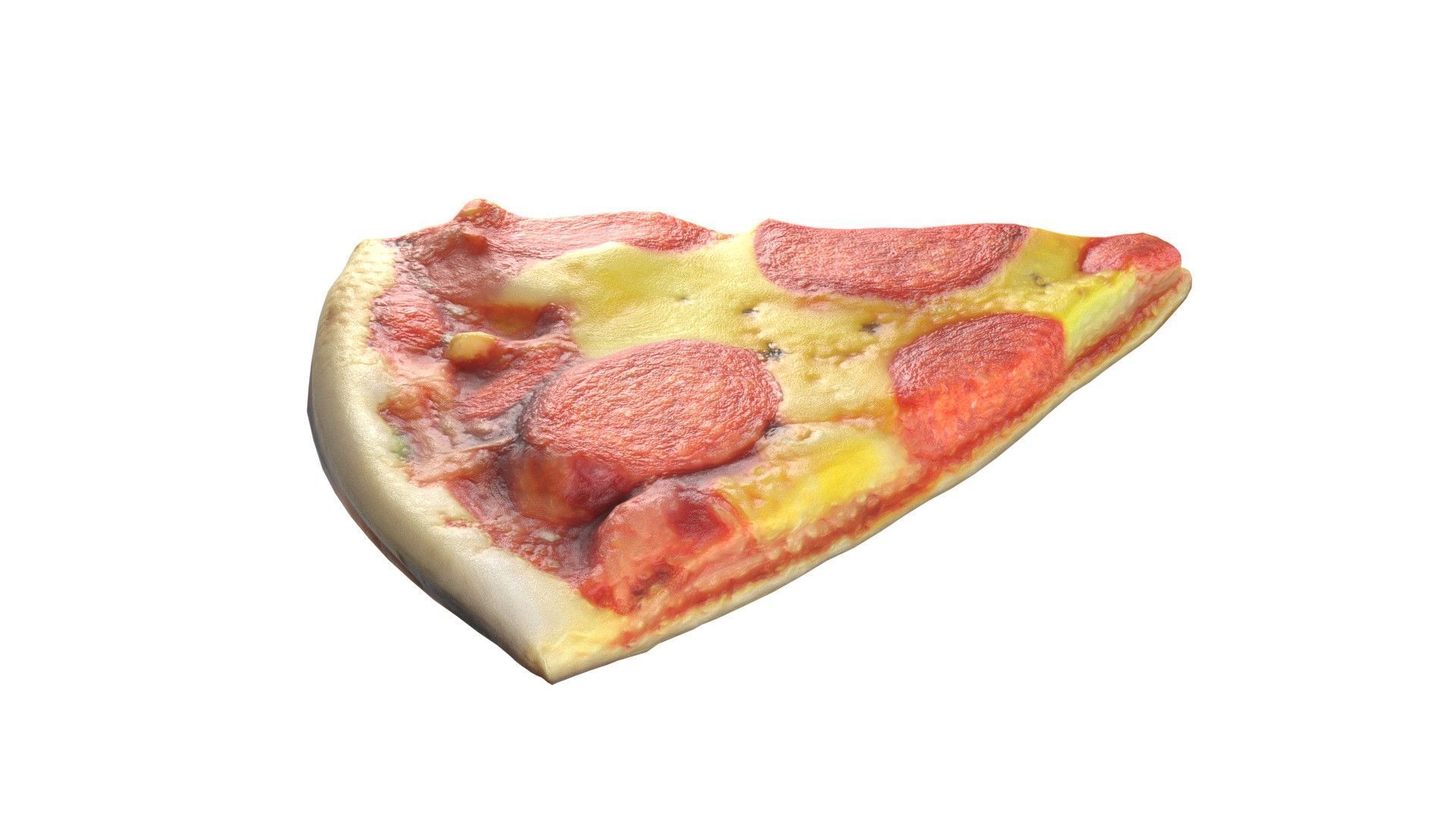Pizza  slice 6 Low-poly 3D model_1