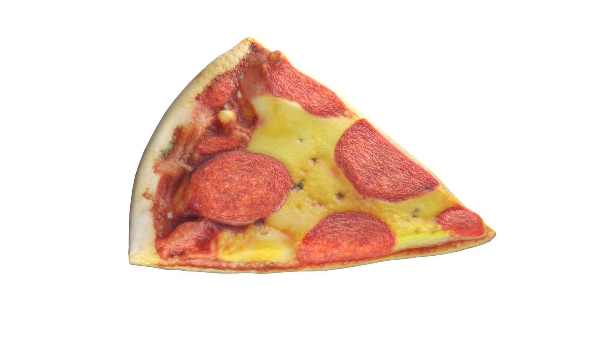 Pizza  slice 6 Low-poly 3D model_2