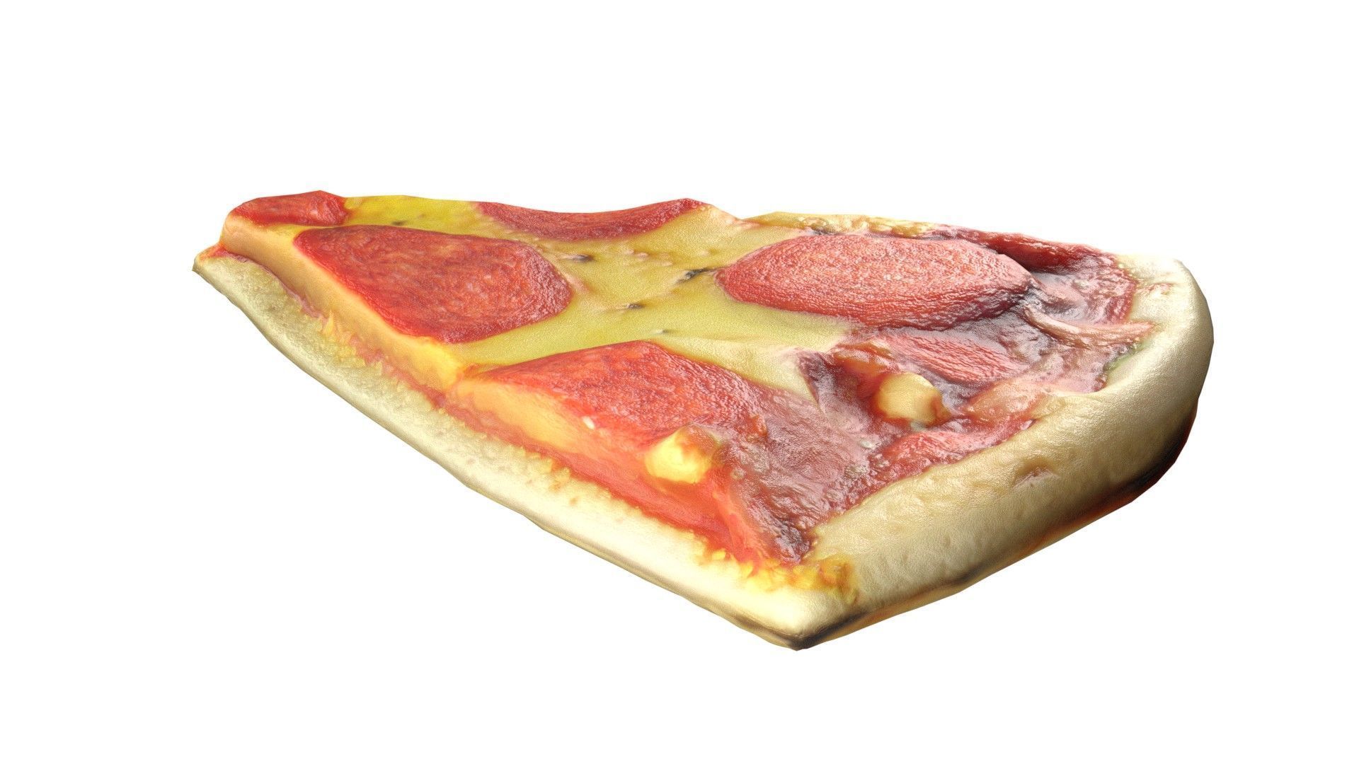 Pizza  slice 6 Low-poly 3D model_4