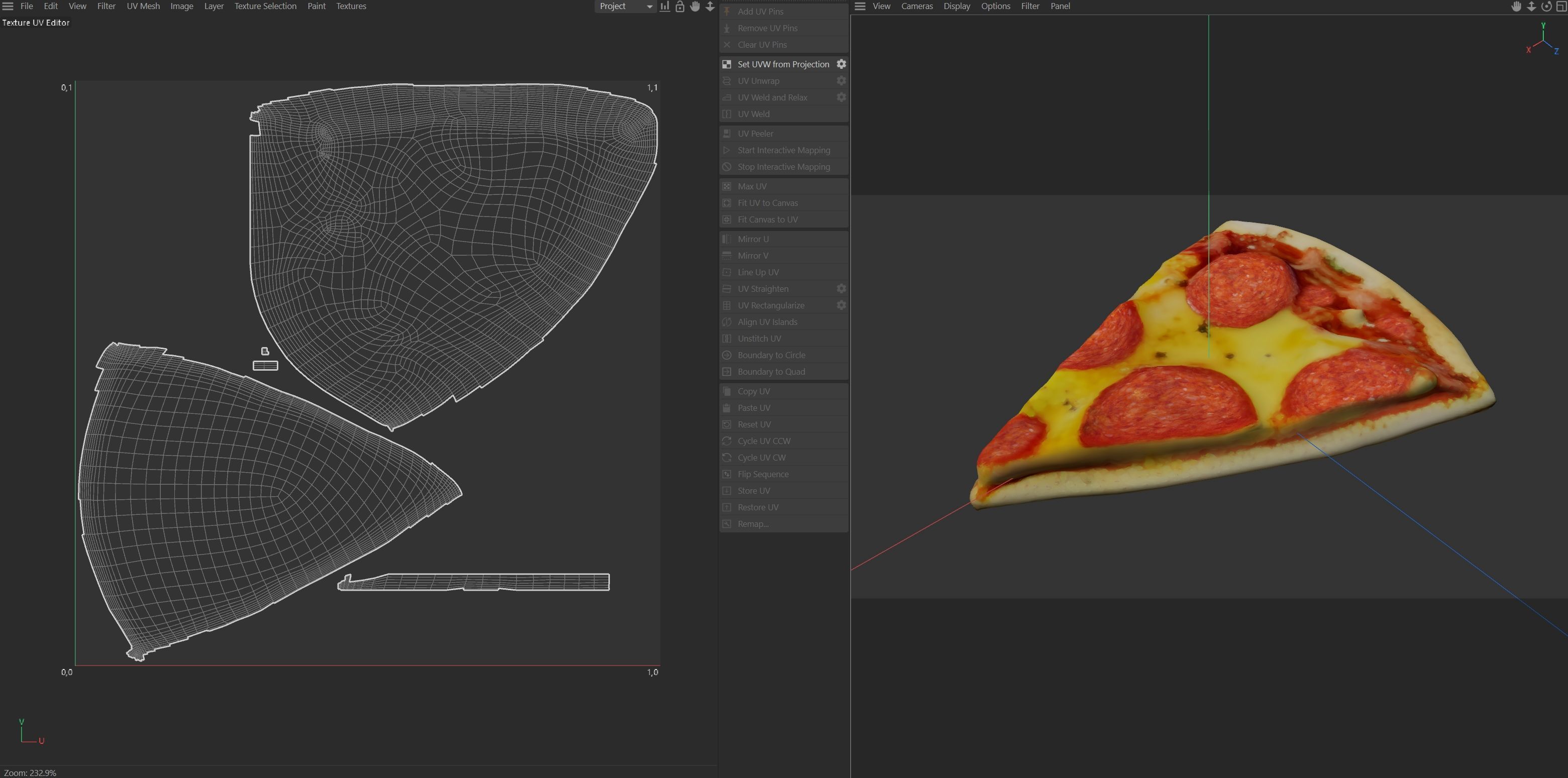 Pizza  slice 6 Low-poly 3D model_6