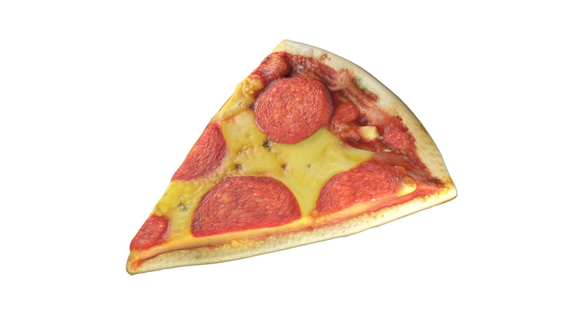 Pizza  slice 6 Low-poly 3D model_3
